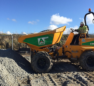Dumper on a construction site